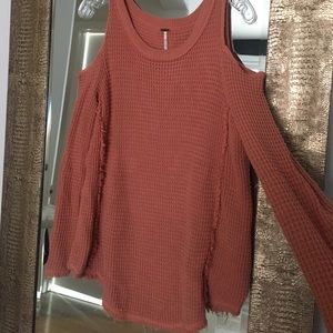 Free people cold shoulder lightweight sweater
